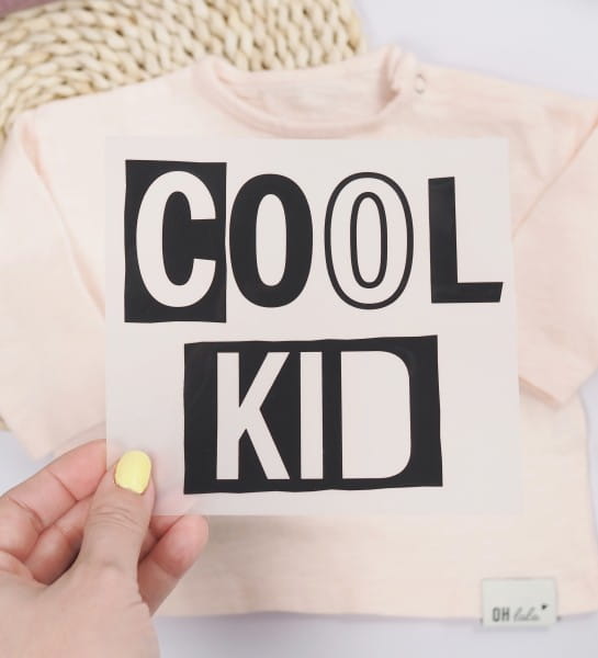 XL 3D-Silikon-Label - cool kid *iron-on*
