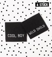Label *COOL BOY/WILD CHILD* - 4er Pack
