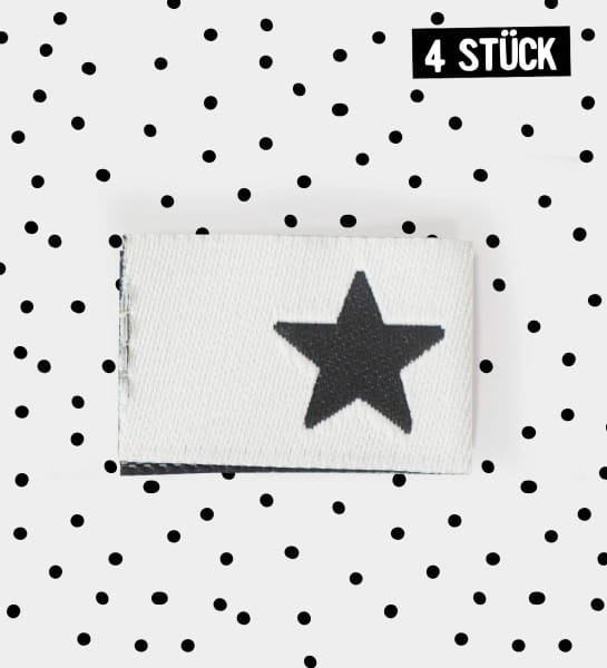 Weblabel Sterne *Weiß* - 4er Pack