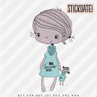 Stickdatei - little girl