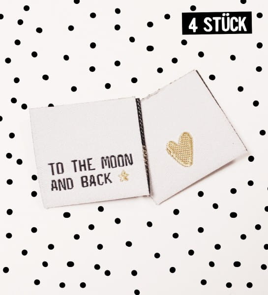 Label *... to the moon and back* - 4er Pack