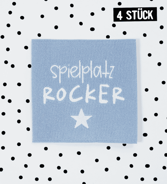 Weblabel *Spielplatz Rocker* 4x4 cm - 4er Pack