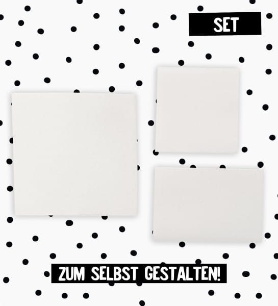 DIY Weblabel Blanko - SET - 3er Pack